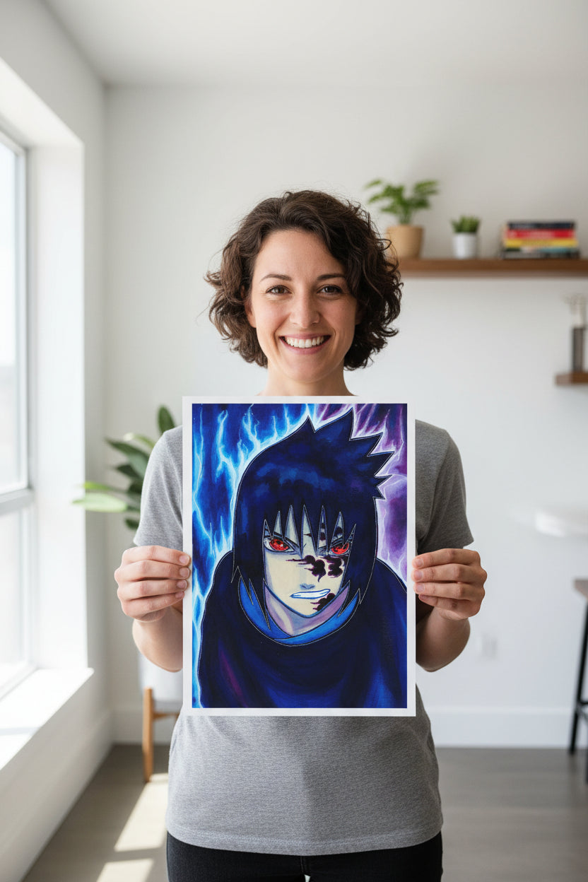 Naruto: Sasuke curse mark Sharingan