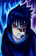 Naruto: Sasuke curse mark Sharingan